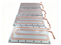 Échangeur de chaleur en cuivre, plaques de refroidissement liquide en aluminium-cuivre, plaques froides en cuivre et aluminium personnalisées