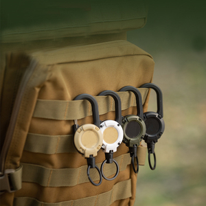 Al por mayor Portacredenciales retráctil de alta resistencia, antirrobo, metálico, con cuerda de liberación rápida y llavero elástico deportivo, herramientas - Product Image 1