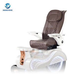 Profession elle Luxus Nagel Salon Möbel Schwarz <span class=keywords><strong>Golden</strong></span> Elektrische Liege <span class=keywords><strong>massage</strong></span> Maniküre Fuß Spa Pediküre Stühle Mit Led - Product Image 2