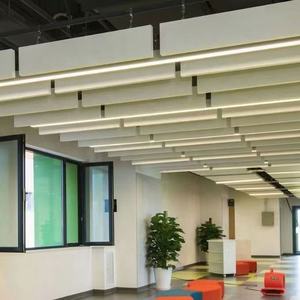 Deflector de techo acústico de fibra de vidrio Oem de marca con suministro chino <span class=keywords><strong>Cei</strong></span> suspendido de fibra de vidrio decorativo para sala de reuniones de gimnasio - Product Image 1