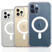 Funda Transparente Antigolpes con Carga Inalámbrica para iPhone 17 16 15 14 13 Pro Max, Carcasa Magnética Segura para Móvil
