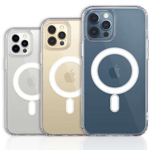 Logo clair chargeur antichoc <span class=keywords><strong>Mag</strong></span> coque de téléphone pour <span class=keywords><strong>iPhone</strong></span> 15/14/13 Pro Max couverture mobile magnétique transparente sûre Plus modèle IQOO - Product Image 6