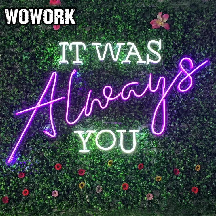 WOWORK fushun wholesale 12V custom waterproof RGB flexible silicon LED neon sign light for holiday party event decoration