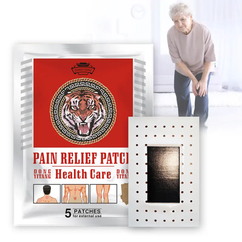 Produttore OEM dolore al ginocchio e artrite alle gambe Patch dolore muscolare dolore alle articolazioni del corpo gesso tigre