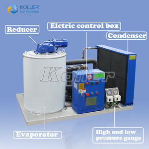 Macchina per Ghiaccio in Scaglie da 2 Tonnellate per Frutti di Mare, Macchina per la Produzione di Ghiaccio in Scaglie a Risparmio Energetico ed Efficiente Koller - Product Image 6