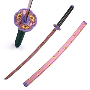 Réplique d'arme de l'<span class=keywords><strong>anime</strong></span> japonais Demon Slayer de 102 cm, véritable <span class=keywords><strong>katana</strong></span> de samouraï <span class=keywords><strong>avec</strong></span> saya en alliage de zinc et bois, épée jouet demi-tige - Product Image 1