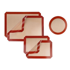 맞춤형 BPA 무료 비 스틱 실리콘 베이킹 매트 실리콘 베이킹 팬 라이너 내열성 재사용 가능한 실리콘 베이킹 시트 - Product Image 4