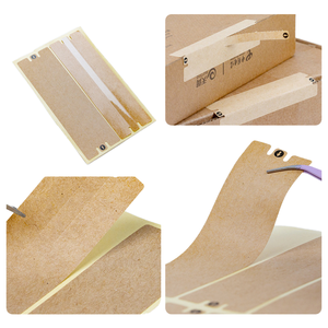 Özel boyut kolay gözyaşı kendinden yapışkanlı fermuar Kraft kağıt şeritler 30mm * posta kutusu paketi sızdırmazlık için 100mm şeffaf şeritler - Product Image 5