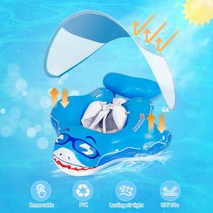 <span class=keywords><strong>Flotador</strong></span> de piscina para bebé con forma de tiburón, con toldo, <span class=keywords><strong>flotador</strong></span> infantil, juguete divertido, asiento de malla de seguridad, anti-vuelco, para niños pequeños, verano, venta al por mayor - Product Image 3