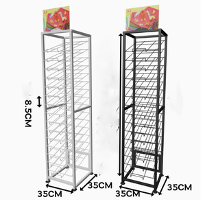 Factory Custom Metal <strong>A3</strong> <strong>Paper</strong> Display Stand Magazine <strong>Storage</strong> Rack Poster Picture Shelf Library Comic Books Display Rack - Product Image 4