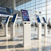 Kiosque en libre-service sécurisé avec écran tactile multipoint 10 points de 21,5 pouces, lecteur de codes-barres QR, imprimante POS, modules intelligents personnalisés commerciaux