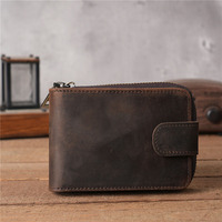 Dompet Kartu Bisnis Pria Kulit Asli, Tempat Kartu SIM, Dompet Koin, Tempat Kartu Lipat, Dompet Kulit Sapi Berkualitas Tinggi