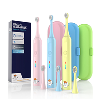 Brosse à dents électrique sonique pour enfants, intelligente, rechargeable par USB, étanche IPX7, à poils moyens, avec minuteur, 18000Hz, autonomie de 30 jours