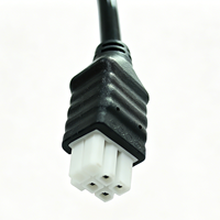 كابل حلزوني مخصص بـ 2 أو 3 أو 4 أو 5 أو 6 دبابيس من نوع Molex 5557، بمسافة بينية 4.2 مم، غلاف TPU PUR، 20AWG*6C، قطر خارجي 7.5 مم، أسود اللون