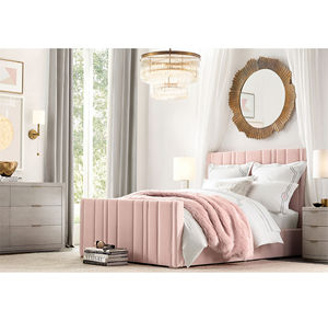 Cama Doble Moderna de Madera Maciza, Color Rosa, Acogedora, Personalizable, Muebles de Dormitorio Duraderos y Cómodos - Product Image 5