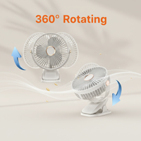 Ventilateur de bureau portable avec logo personnalisé, 5 vitesses réglables en continu, silencieux, avec lumière LED nocturne pour le bureau et la maison