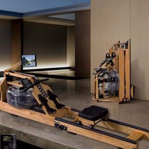 Máquina de Remo Plegable de Madera y Goma de Alta Resistencia con Capacidad de Carga de 200 kg, Equipo de Fitness Cardiovascular para Interiores - Product Image 3