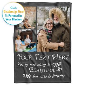Custom <b>Blanket</b> Logo Text Personalized <b>Throw</b> With Picture Upload Flannel Mothers Day for Dad Friend Mom Pets Memorial Gift - Product Image 4