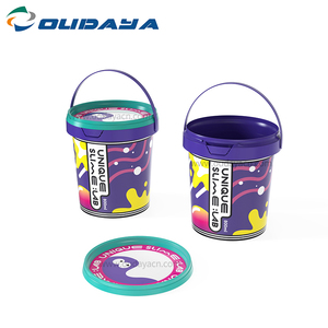 Recipiente de Plástico IML para Helado Congelado de 800ml 26oz, Bote para Microondas con Tapa y Asa - Product Image 1