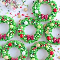 Neue Trendige Weihnachts-Lebensmittelstreusel Geeignet für Kuchendekoration Backen Eiscreme-Kuchendekoration