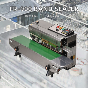 FR-900 (UPACK) Machine de scellage thermique électrique en acier inoxydable, scelleuse à bande continue pour boissons, pour film plastique, sachet, aluminium - Product Image 3