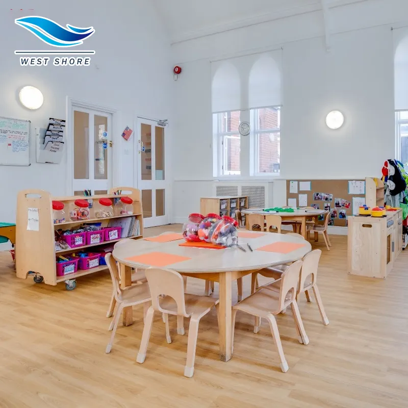 Montessori trung tâm chăm sóc ban ngày đồ nội thất bằng gỗ thiết lập mẫu giáo mẫu giáo thiết bị trường học Nhà cung cấp bằng gỗ trước đồ nội thất trường học