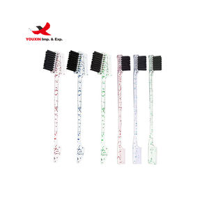 Lot mixte de brosses et peignes 3-en-1 pour le contrôle des bords des cheveux, brosses et peignes doubles pour le maquillage des sourcils, brosse pour le contrôle des bords des cheveux de bébé - Product Image 1