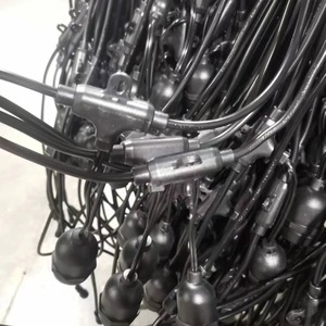 Guirlandes lumineuses LED en aluminium plaqué cuivre, étanches, avec connecteur S14 pour décoration extérieure suspendue - Product Image 3