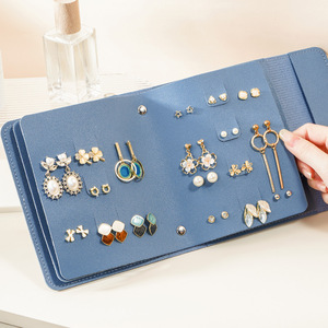 Creative Book Style <b>Earring</b> Storage Bag With Multiple Functions Portable Travel Jewelry Storage Fresh Colors to Choose From - Product Image 3