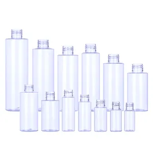 Squeeze Bottle 20ml 25ml 30ml 50ml 60ml 80ml 100ml 120ml 150ml 200ml Round Shape Transparent Squeeze Plastic Bottle