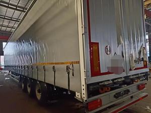 Sur mesure 1000x1000D 30x30 Curtainside Camion <span class=keywords><strong>Remorque</strong></span> Corps Coulissant Côté Rideau Bâche avec Accessoires - Product Image 2