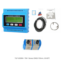 Débitmètre à ultrasons type de clip externe split type de pâte externe plug-in liquide eau pipeline transmetteur de débit pratique