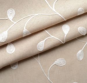 Cortinas semitransparentes con ojales Bordados florales de aspecto de lujo para sala de estar, cocina, 52x84 pulgadas, 2 paneles - Product Image 3