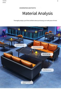Conjunto de Mesa y Sillas Estilo Cyberpunk para KTV, Muebles de Alta Gama para Bares Musicales y Salones, para Uso Comercial, Muebles para Bares de Hotel - Product Image 4