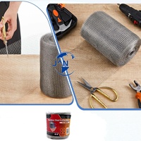 Rouleau de treillis métallique tissé en acier inoxydable de 8,3 pouces x 19,7 pieds, bloqueur d'espaces, tissu de remplissage de trous, barrière anti-souris pour jardin et maison