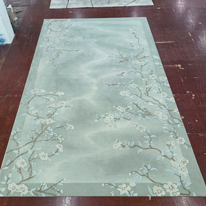 Tappeto di Lusso Orientale Floreale Annodato a Mano in Lana Neozelandese e Seta di Bambù, Misura Personalizzata <span class=keywords><strong>per</strong></span> Hotel e Ville - Product Image 4