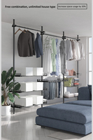 YIJIALE Armoire enfant métallique détachable, penderie et placard pour vêtements de bébé