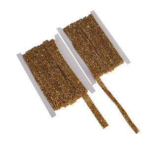 Bandes de strass en résine à dos plat, autocollants décoratifs pour nail art, chaînes de cristaux DIY, couleur argent blanc AB - Product Image 5