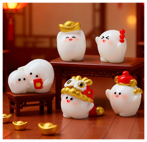 उच्च गुणवत्ता वाले थोक चीनी राशि 3 डी पशु मूर्तियों खिलौने चीन <span class=keywords><strong>2026</strong></span> नए साल घर की सजावट सुंदर गहने प्रचार उपहार - Product Image 1