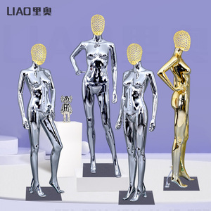 Maniquí Metálico de Alta Gama con Cabeza Cromada, para Exhibición de Vestidos de Noche y de Novia, Base Metálica - Product Image 4