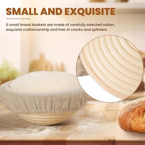 5'' Mini Sourdough <b>Bread</b> Proofing <b>Basket</b> Reusable Baking Supplies Kit 6-8 - Product Image 3