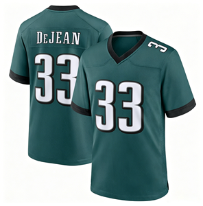 Équipe de football américain en promotion # Maillot de football américain pour homme 33 Cooper DeJean vert nuit, Philadelphie - Product Image 1