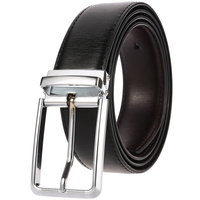Ceinture personnalisée avec logo, nouvelle ceinture à boucle à ardillon double face LY35-5204-2