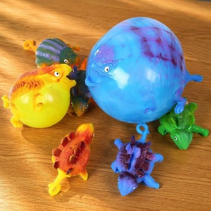 Jouet à presser gonflable <span class=keywords><strong>dinosaure</strong></span> TPR, balle anti-stress animal gonflable, nouveauté bulle rebondissante, jouet sensoriel pour enfants, décompression, vente en gros - Product Image 2