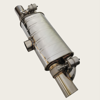 Vente en gros usine de pièces automobiles : Silencieux d'échappement en acier inoxydable en forme de T, 2,75 pouces, avec valve Valvetronic, sortie simple et entrée simple
