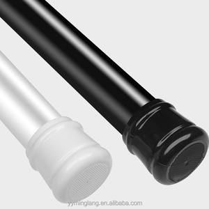 מוט וילון מקלחת מתכוונן וניתן להארכה מברזל עם תושבות קיר כפולות, עיצוב מודרני לשימוש בחדר אמבטיה - Product Image 3