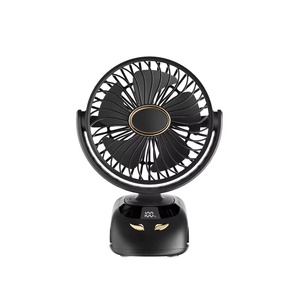 Ture 1800-3000-5400 Mah Digital Clip Fan Mini Portable USB Rechargeable Desktop Low Noise Long <b>Battery</b> Life LED Nightlight Fan - Product Image 1