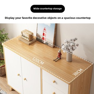 Meuble de rangement moderne et minimaliste pour chambre <span class=keywords><strong>à</strong></span> coucher - Meuble de sol avec tiroirs latéraux et de pied de lit, design seau - Product Image 2