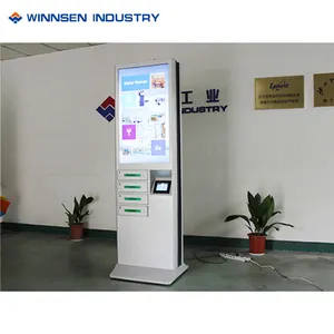 Floor stand digital signage player mobile phone charging locker with quick system