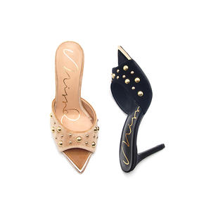Fábrica al por mayor verano nuevo encaje tobillo Correa Ultra alto tacón puntiagudo Stilettos champán moda Sexy <span class=keywords><strong>zapatos</strong></span> de fiesta para mujeres - Product Image 2